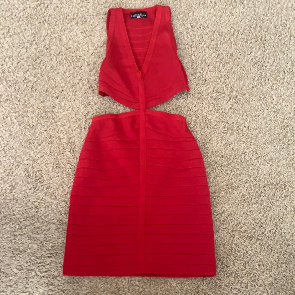 NBD red bandage dress